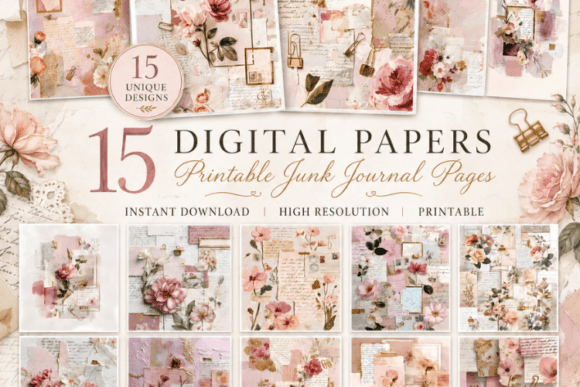Download Shabby Chic Floral Junk Journal - Floral Collection