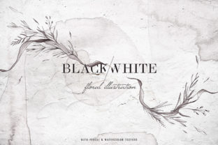 Download Black & White Watercolor Floral - Black Collection