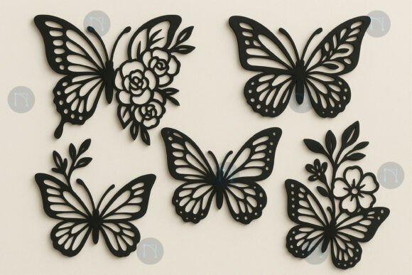 Download Laser Cut Floral Butterfly SVG Bundle - Floral Collection