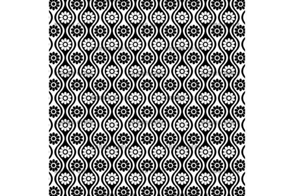 Download Black &amp; White Daisy Flowers Pattern - Black Collection