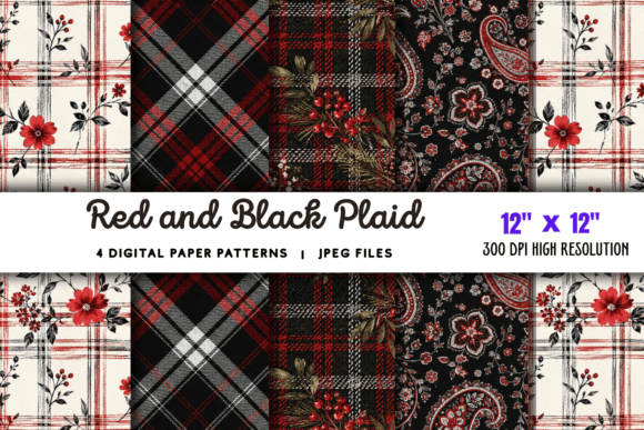 Download Red and Black Plaid Buffalo Paper - Red and black Collection