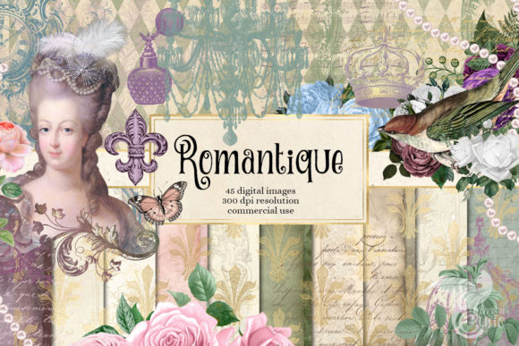 Download Romantique Digital Scrapbook Kit - Antique Collection