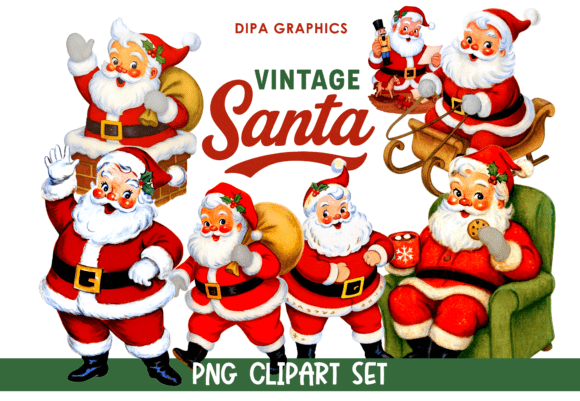 Download Vintage Santa Claus Retro Christmas - Vintage santa Collection