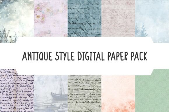 Download Antique Style Digital Paper Pack - Antique Collection