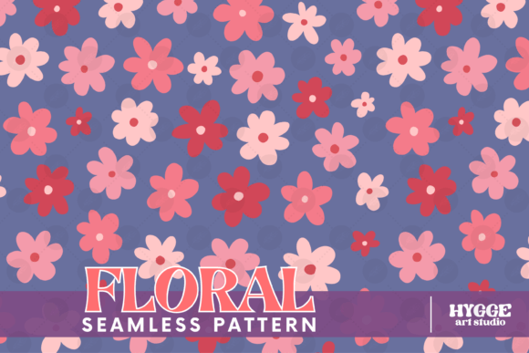 Download Retro Flowers Seamless Pattern Paper PNG - Premium Bundle