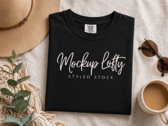 Download Comfort Colors 1717 Black Mockup - Black Collection