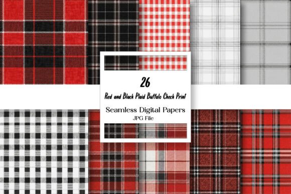 Download Red and Black Plaid Buffalo Check Print - Red and black Collection